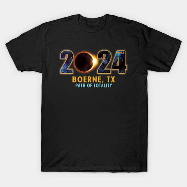 Wos Boerne Texas Total Solar Eclipse 2024 T-Shirt by SanJKaka